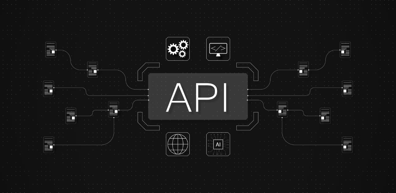 Enterprise system integrations showing secure API connections and authentication architecture
