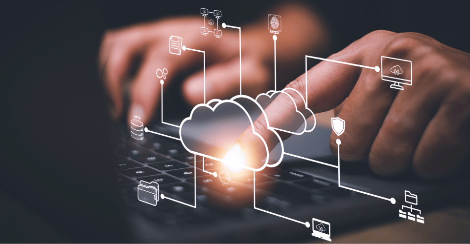 Azure cloud infrastructure architecture showing distributed services and scalable deployment