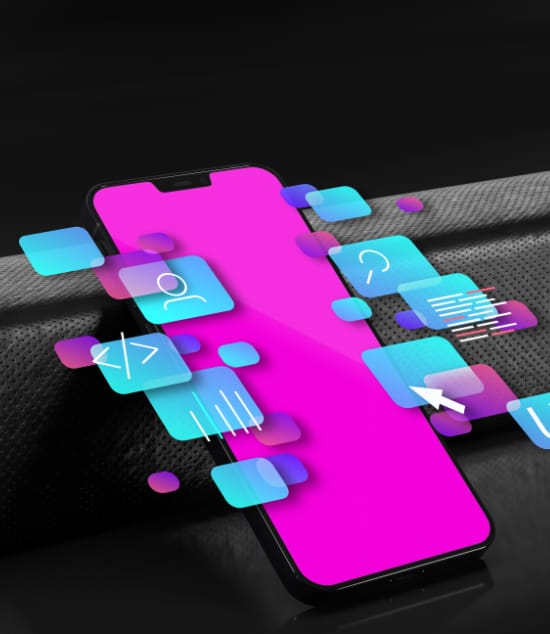 Web development process illustrating modern frameworks and responsive code