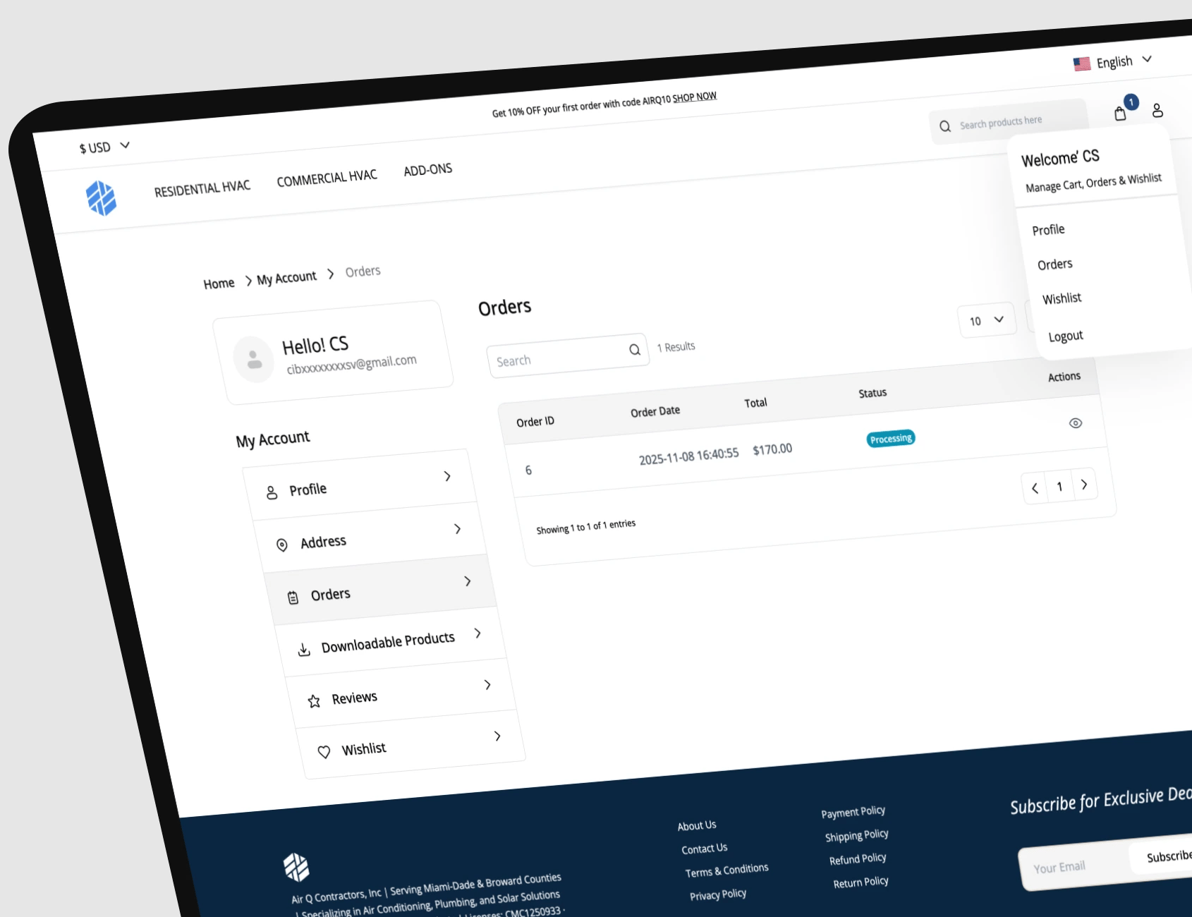 Custom e-commerce platform built with Bagisto and Laravel, featuring Stripe payment integration