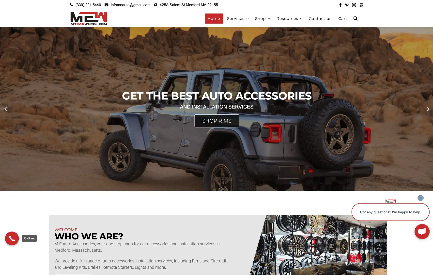 My Car Wheel responsive website design showcasing retail services